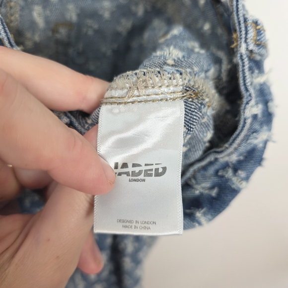 Jaded London Women's Medium Wash Distressed Streetwear Slouchy Jeans Size 28 - Picture 9 of 11